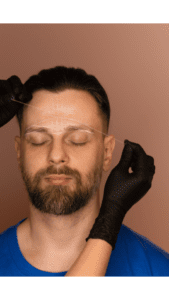 men eyebrows mapping for microblading service