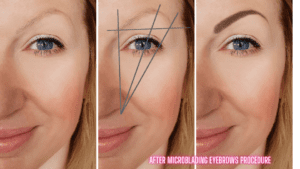 before and after microblading eyebrows tattooing