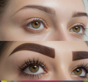 Ombre eyebrow tattoo