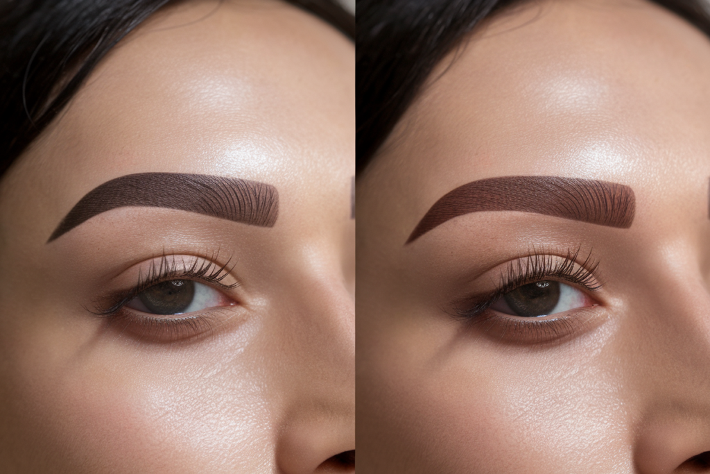 healing time after semi permanent cosmetic eyebrow tattoo