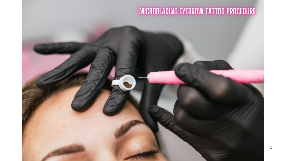 microblading eyebrow tattoo procedure