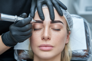 ombre powder brow tattoo