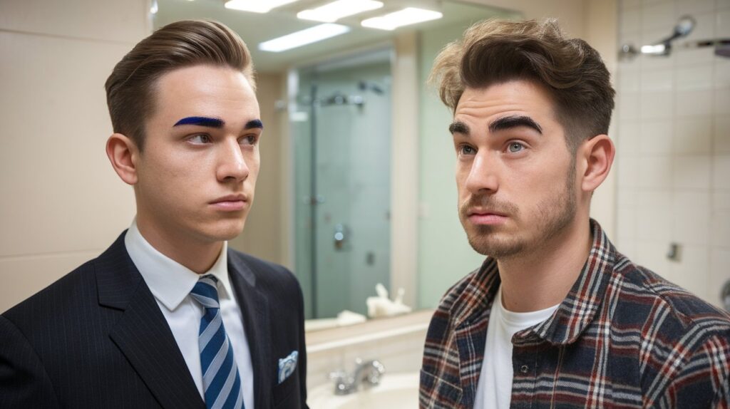 Professional vs. DIY Grooming for men eyebrow