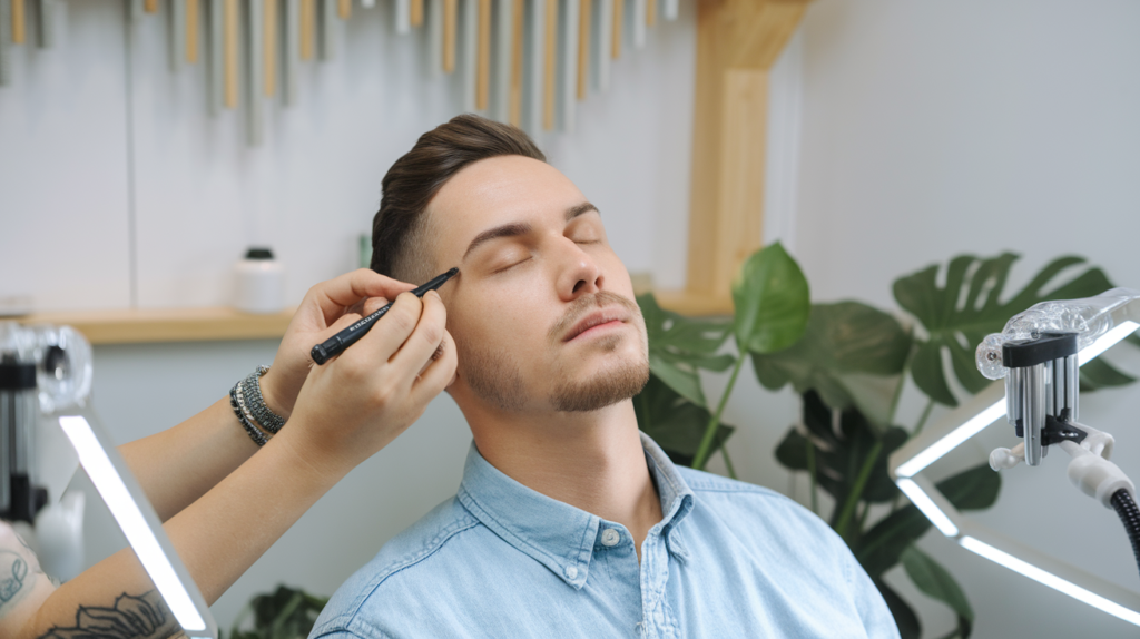 eyebrow trimming waxing service for men at sydney microblading by Mimi