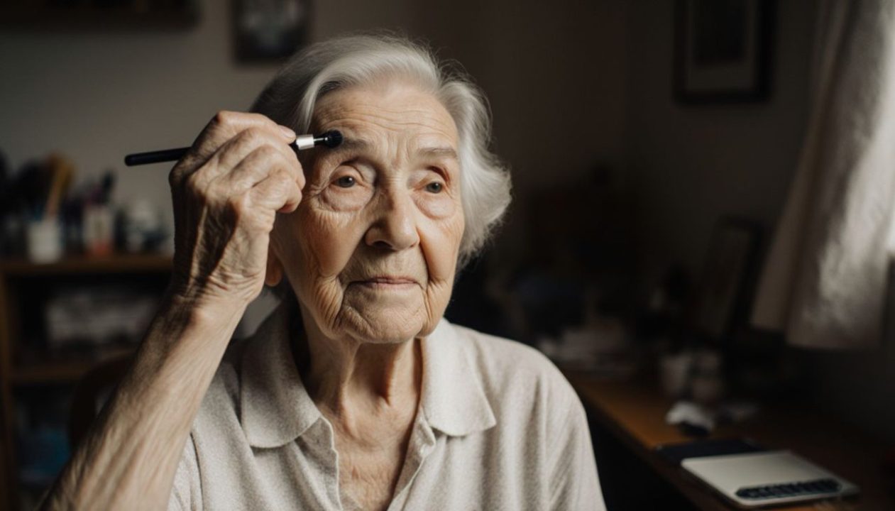 fixing pathy eyebrows for eldery people in sydney at sydney microblading studio