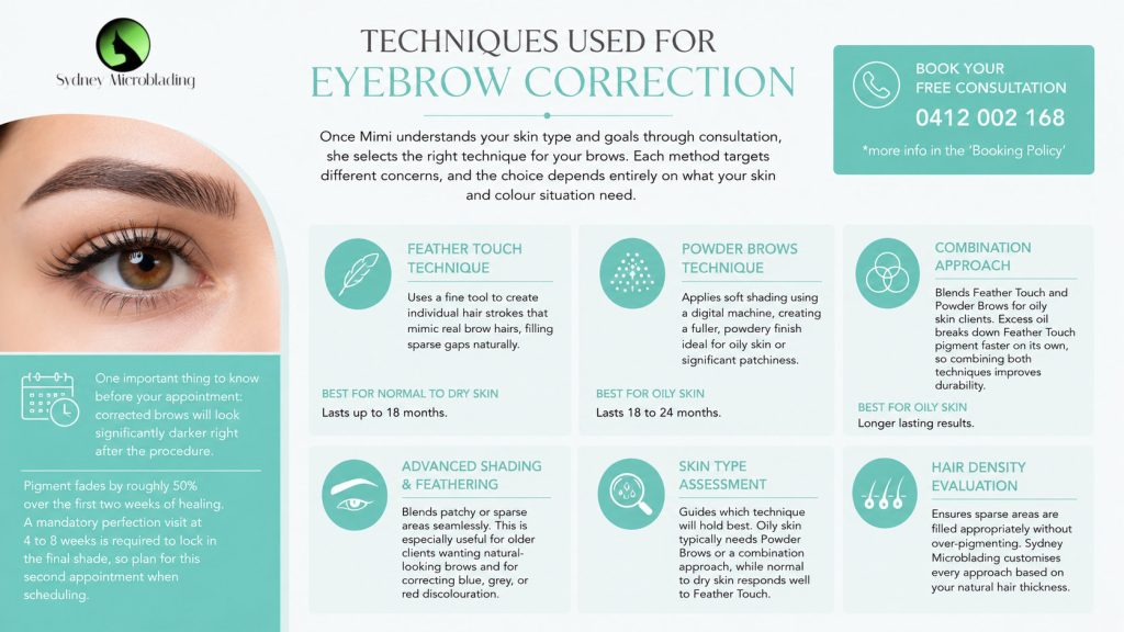 Techniques Used for Eyebrow tattoo colour Correction in sydney